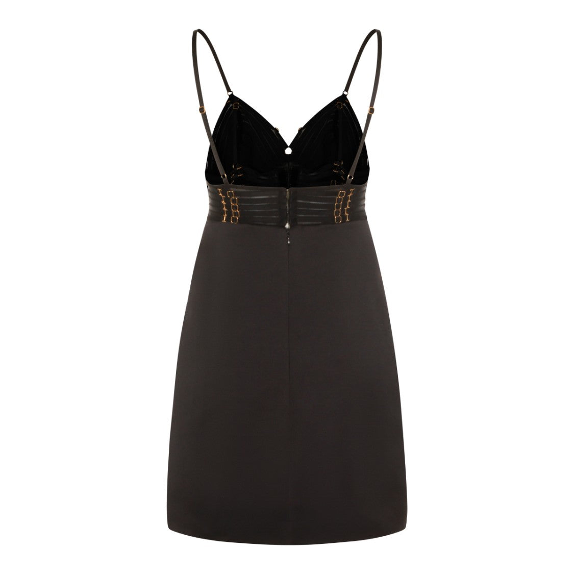 Elisabetta Franchi Mini Dress With Heart Neckline And Adjustable Straps
