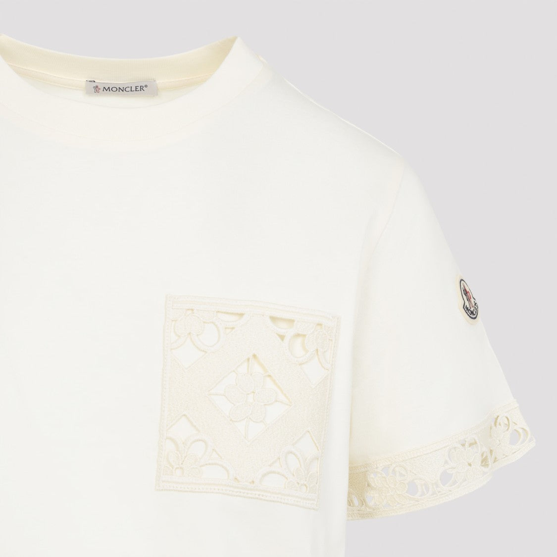 Moncler Cotton Nude And Neutral T-Shirt