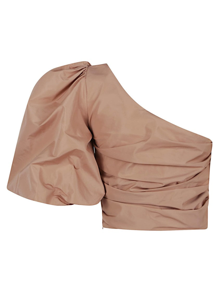 Pinko One-Shoulder Top With Voluminous Puff Sleeve