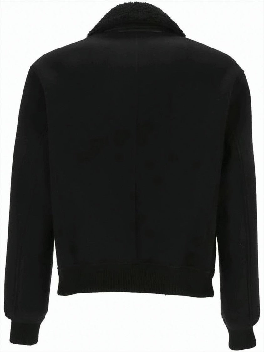 Tom Ford Tailored Black Wool Jacket With Textured Collar And Contemporary Fit