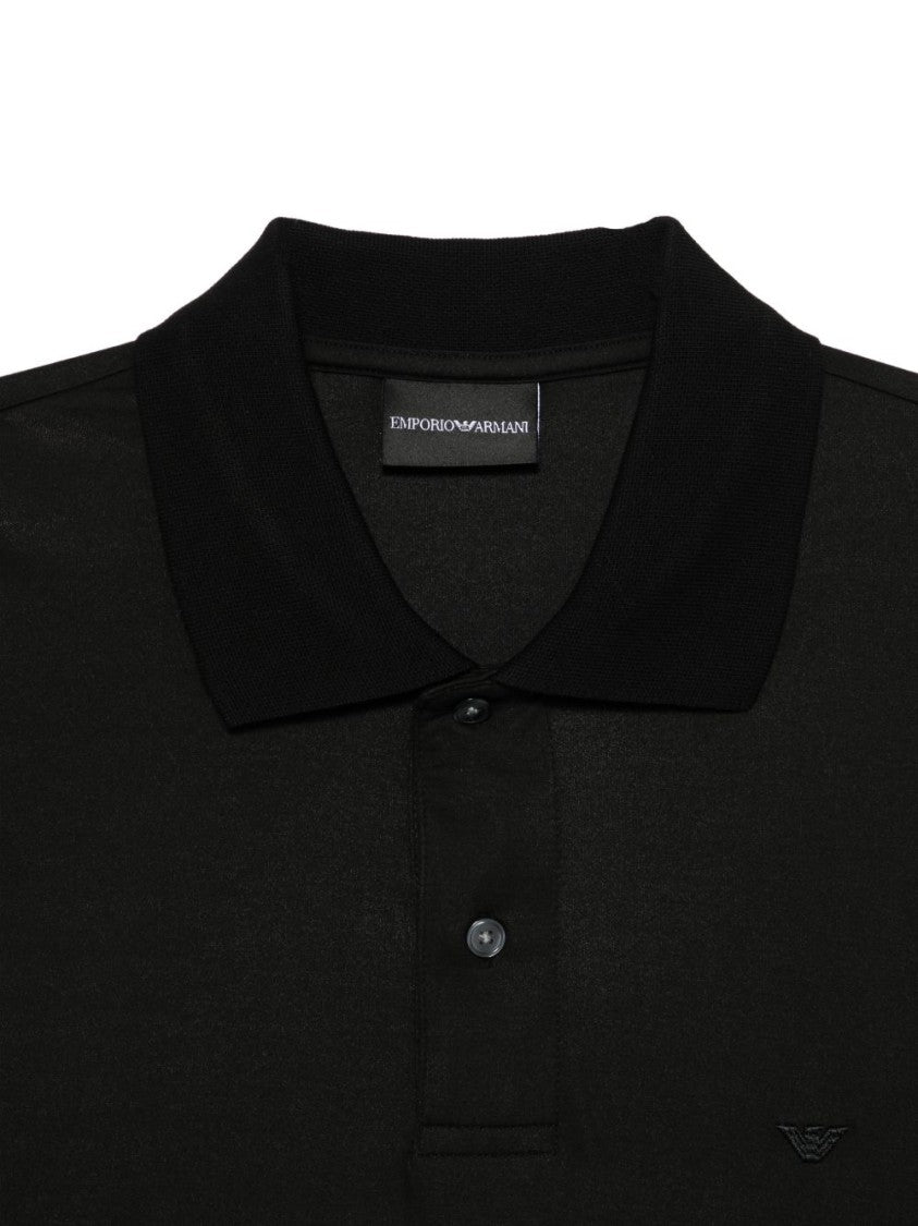 Emporio Armani Black Short-Sleeve Polo Shirt