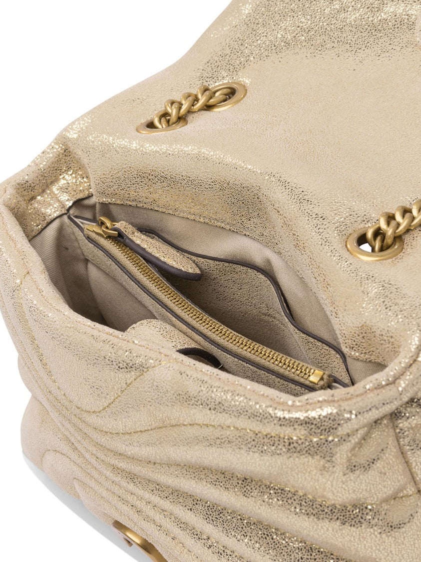 Pinko Textured Leather Crossbody Bag