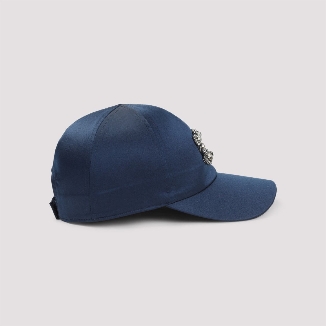 Roger Vivier Satin Baseball Cap With Crystal Embellishment