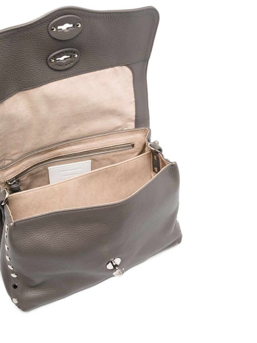 Zanellato Grey Textured Leather Handbag