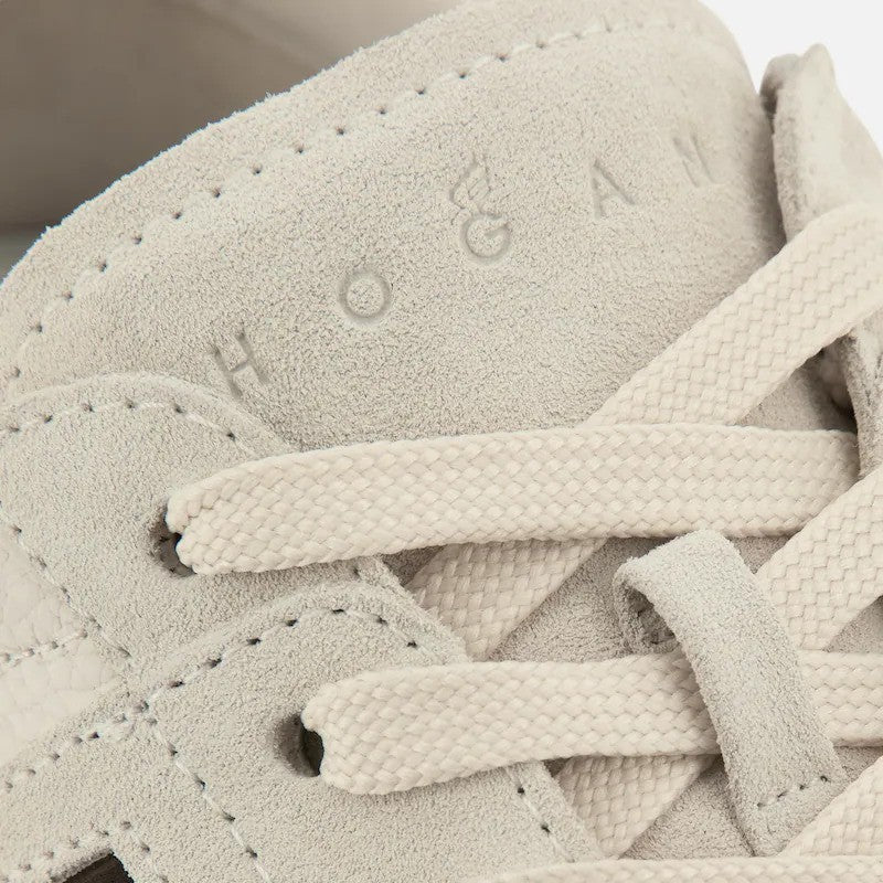 Hogan Suede Leather Bold Logo Low-Top Sneakers