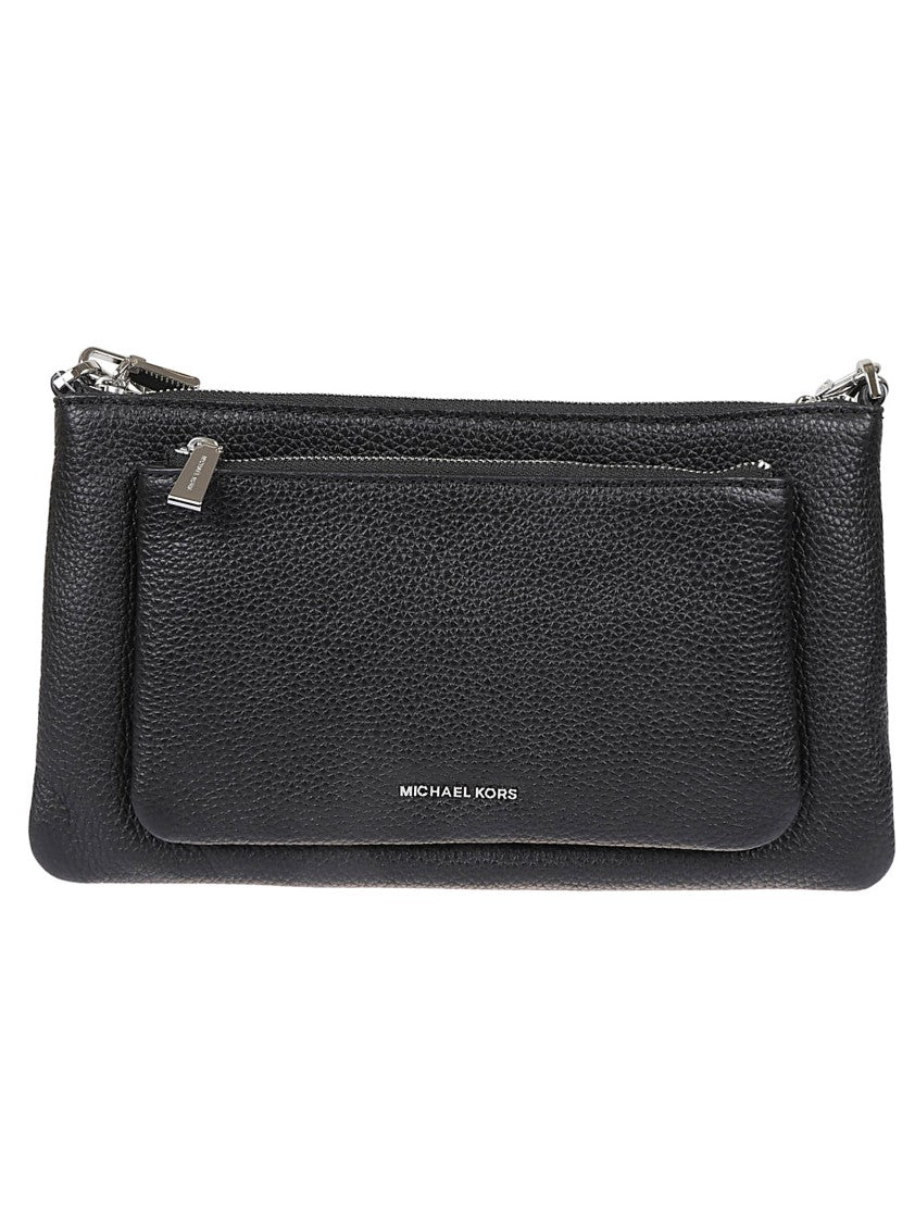 Michael Kors Hammered Black Leather Clutch