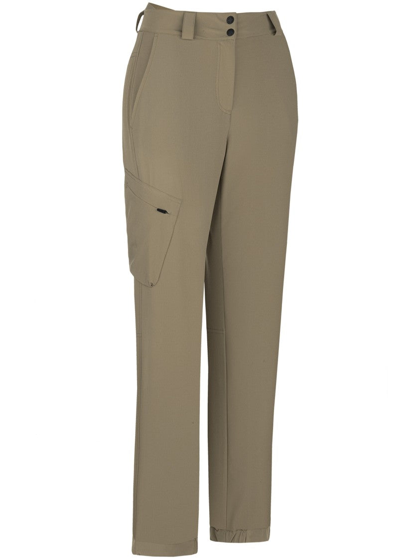 Lamunt Brown Serena Travel High-Waist Straight Pants