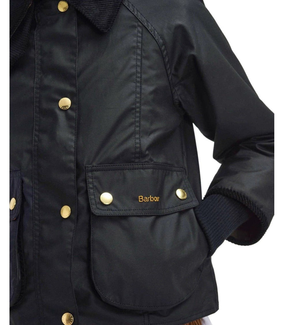 Barbour Beadnell Wax Black Cropped Jacket