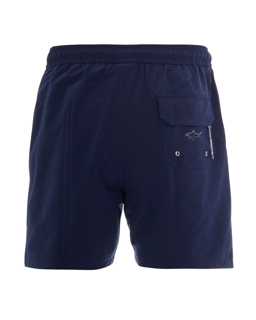 Paul & Shark Blue Technical Fabric Slim Swim Short