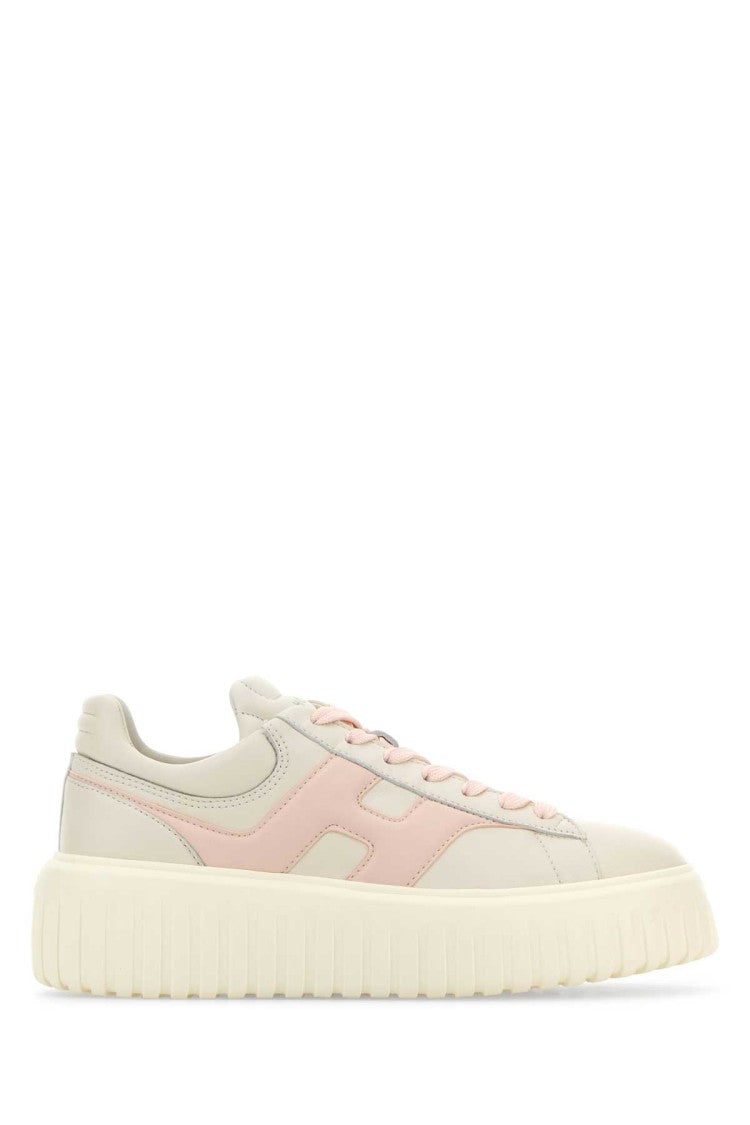 Hogan Two-Tone Nappa Leather H-Stripes Sneakers