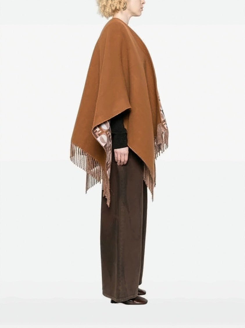 Fendi Fringed Cashmere And Wool Blend Wrap