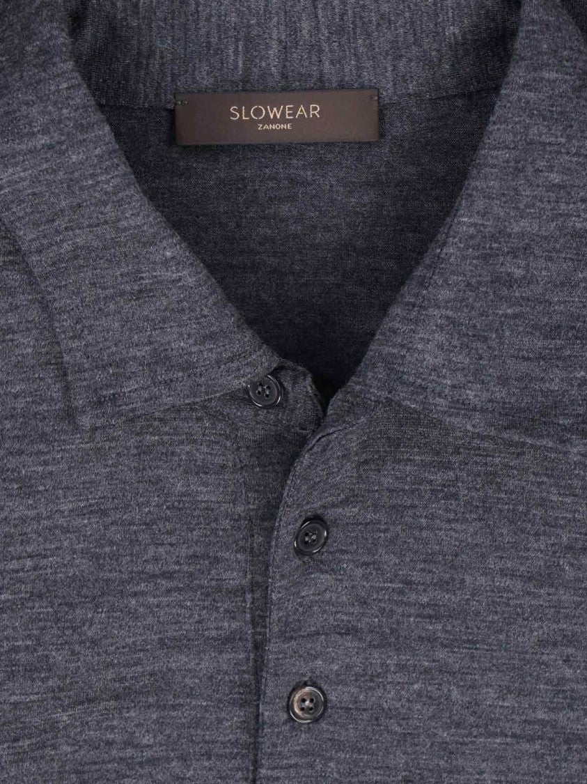 Zanone Virgin Wool Polo – Grey