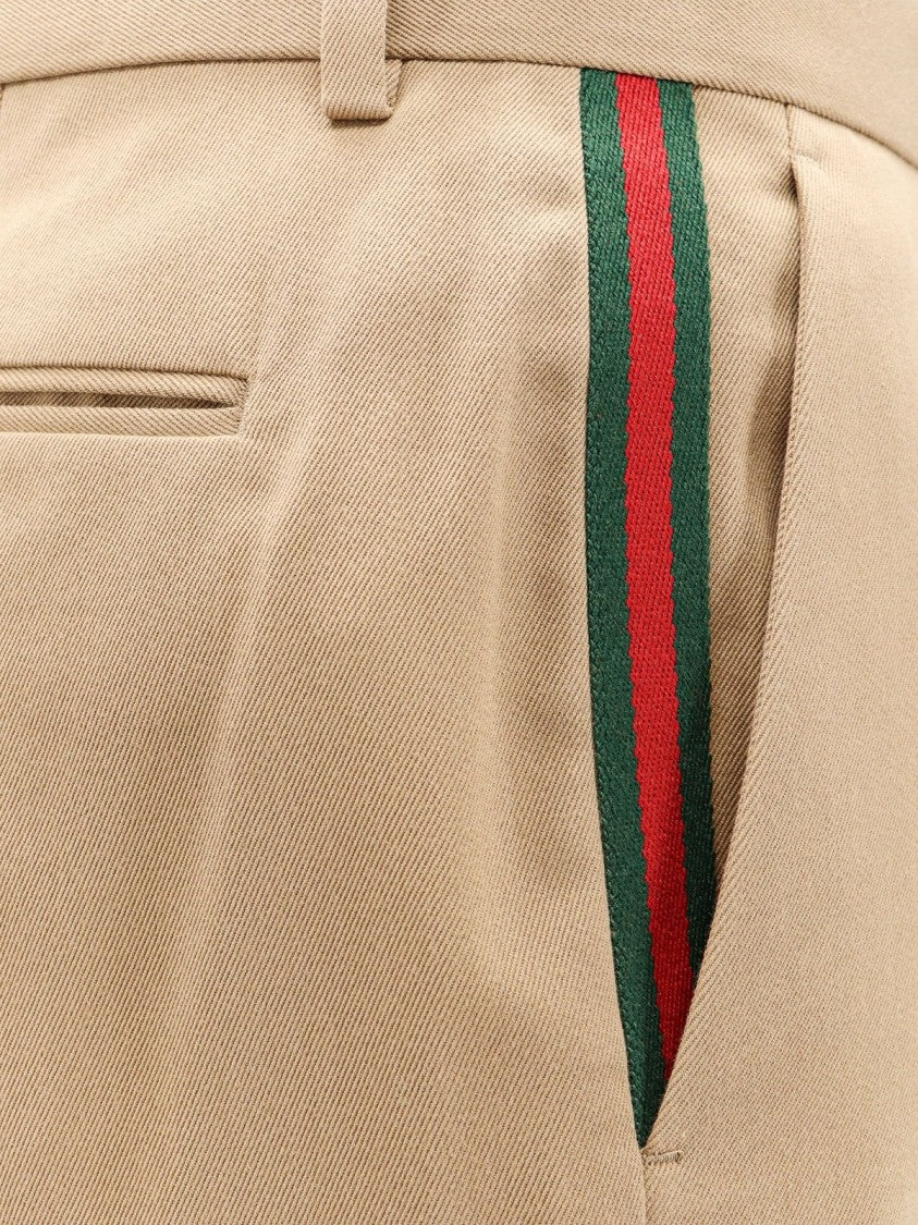Gucci Straight-Cut Cotton Pants With Classic Design