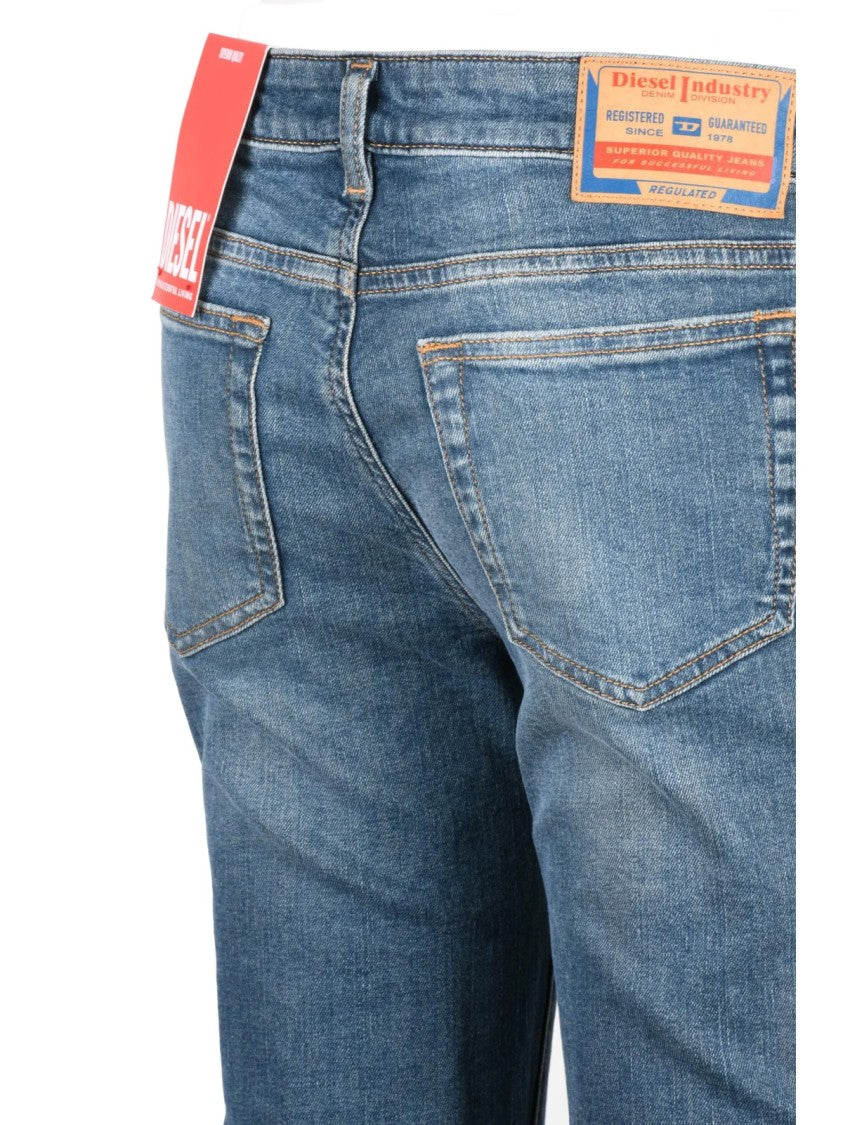 Diesel Blue Cotton-Blend D-Ebbey Slim Jeans