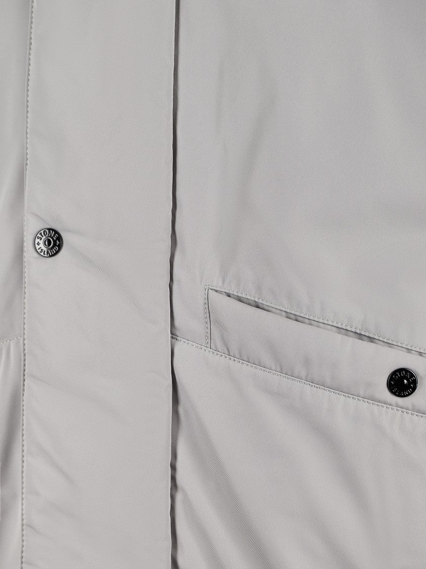 Stone Island Hooded Jacket With Zip Closure