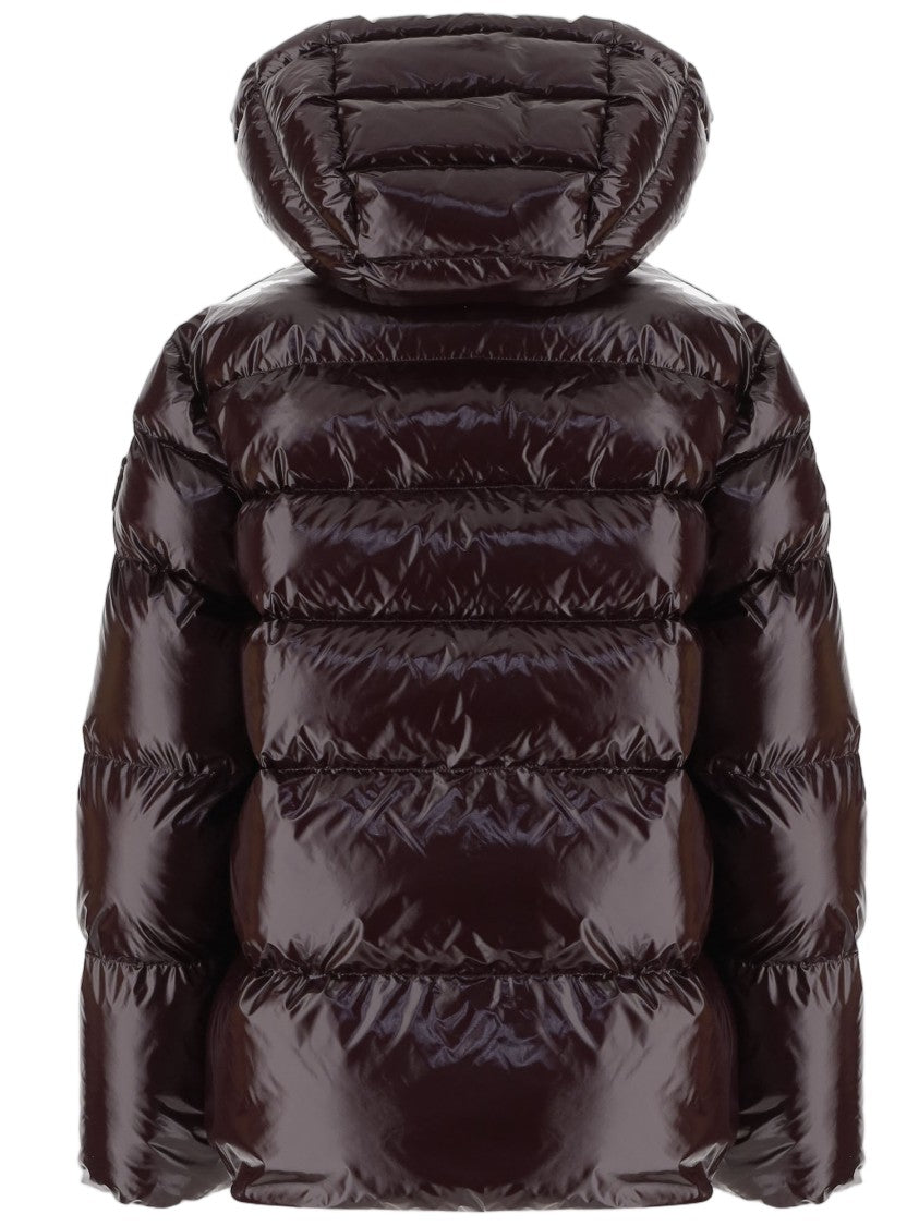 Pinko Glossy Quilted Down Coat With Adjustable Hood