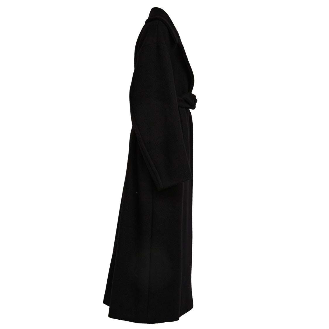 Sportmax Bold Zebra Print Long Coat With Notched Lapel And Waist Belt