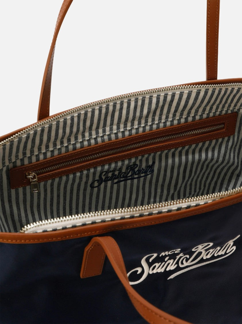 Mc2 Saint Barth Spacious Foldable Tote Bag With Contrasting Handles