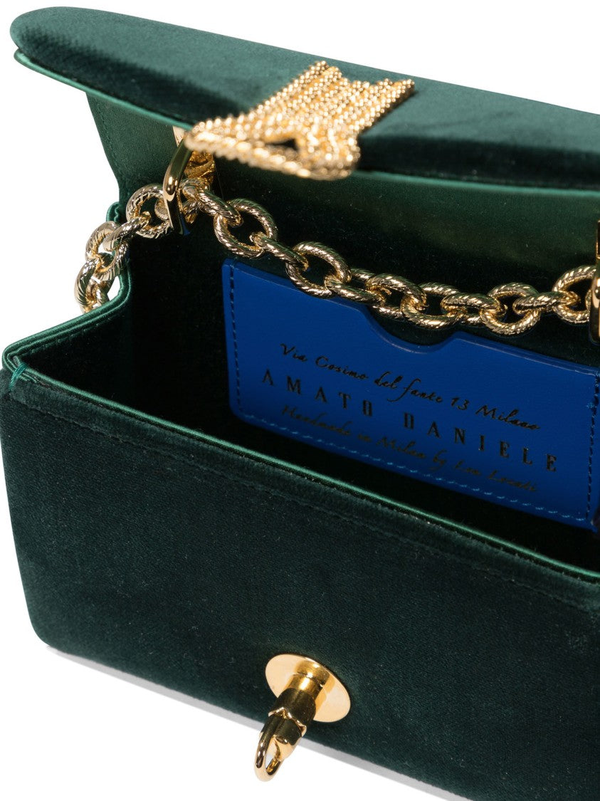 Amato Daniele Dark Green Leather Crossbody Bag