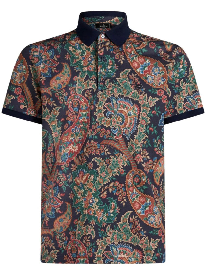 Etro Floral Print Polo Shirt