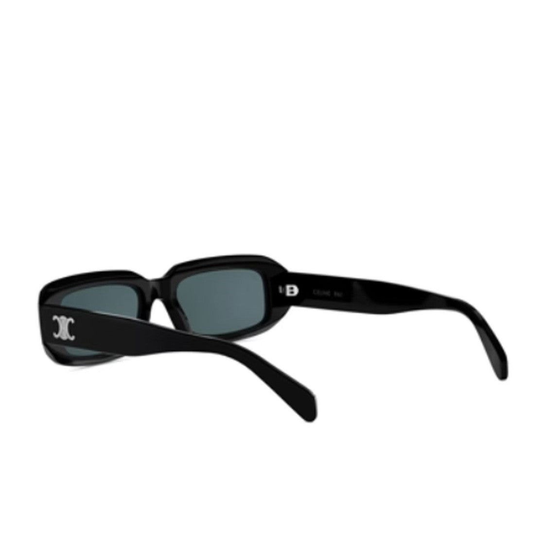 Celine Black Triomphe Acetate Rectangular Sunglasses