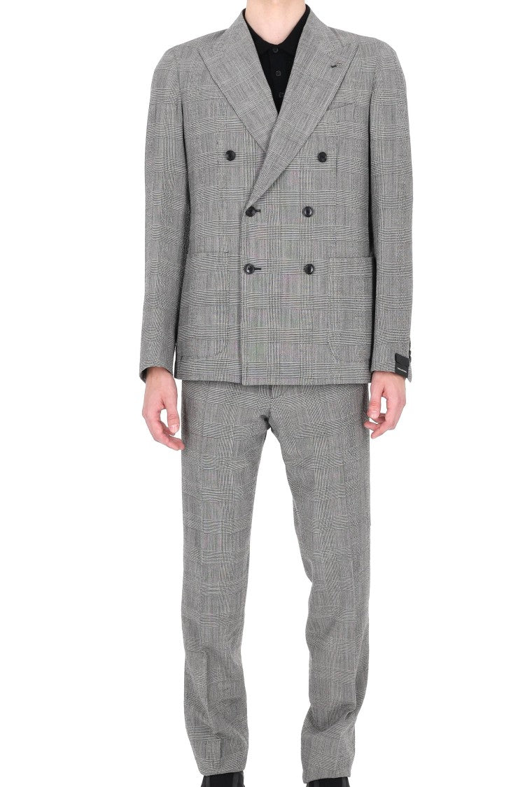 Tagliatore Montecarlo Seersucker Wool Double-Breasted Suit
