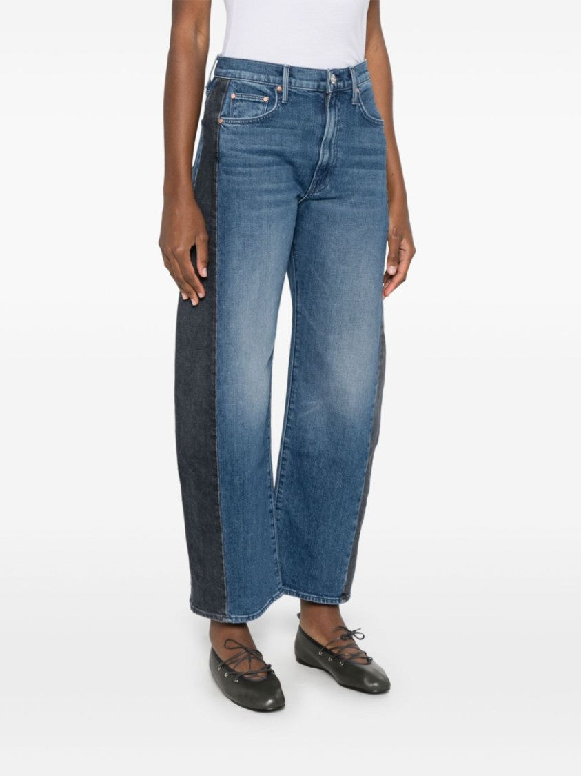 Mother Indigo Blue Wide-Leg Jeans