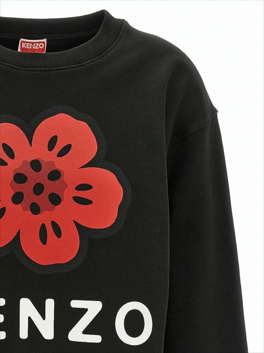 Kenzo Long-Sleeve T-Shirt With Floral Graphic And Relaxed Fit