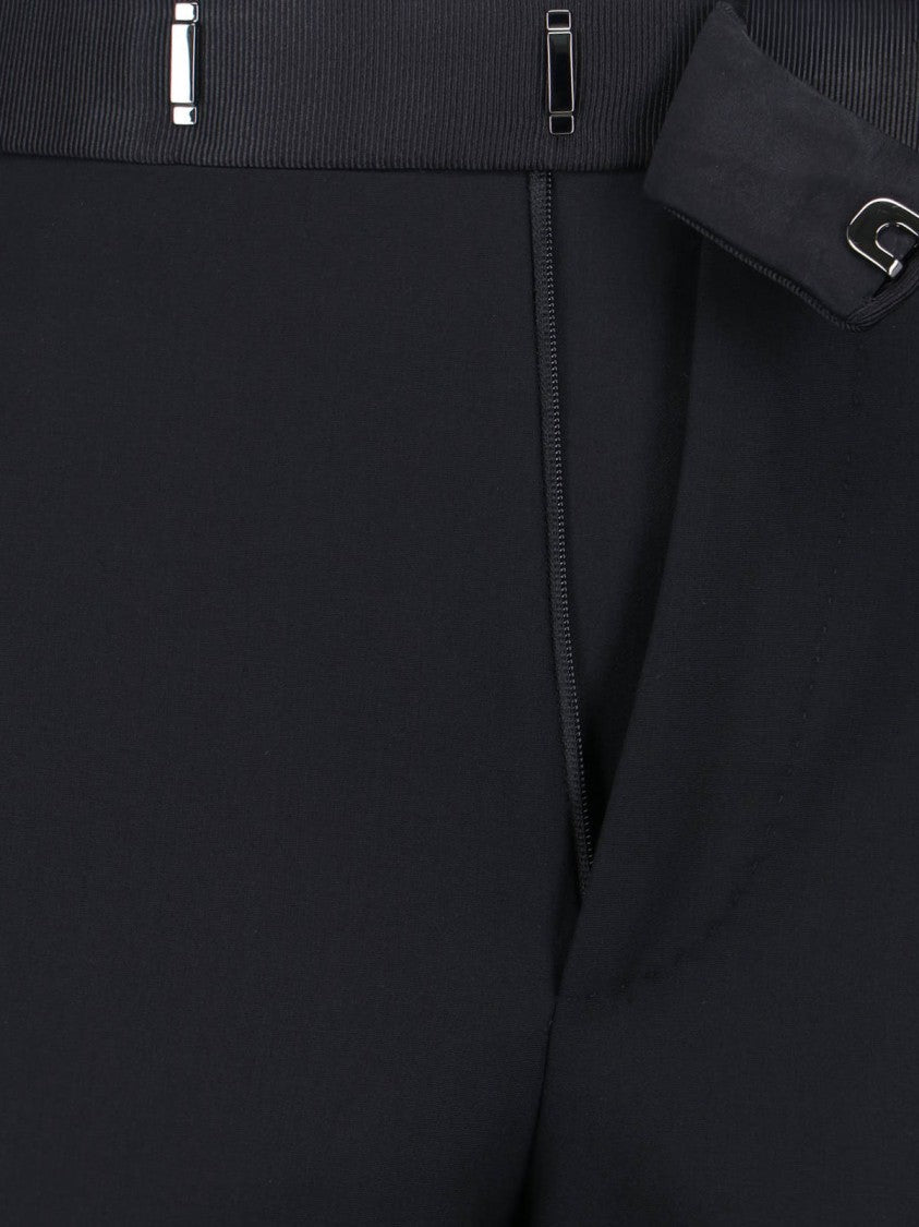 Tom Ford Tailored Black Trousers With Flat Waistband