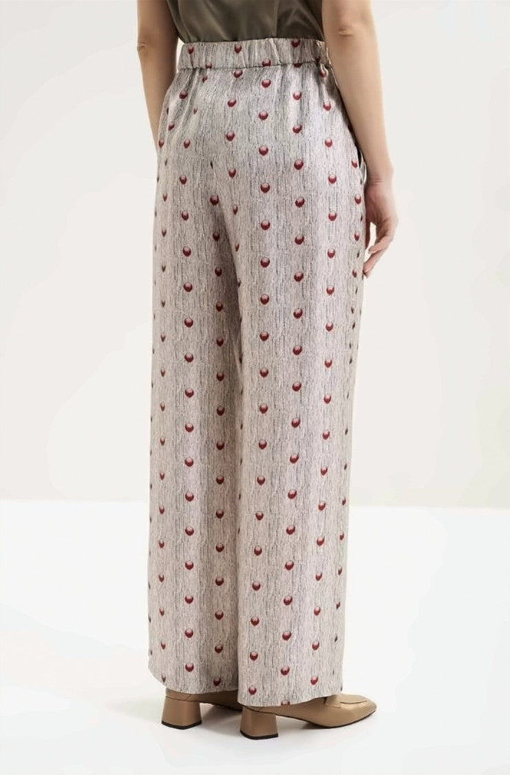 Max Mara Wide-Leg Pants With Textured Fabric And Elastic Waistband