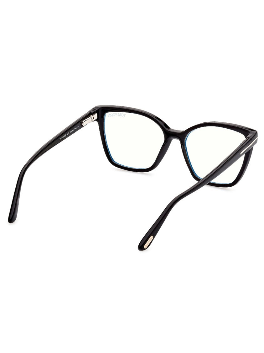 Tom Ford Rectangular Optical Frames With Glossy Black Acetate