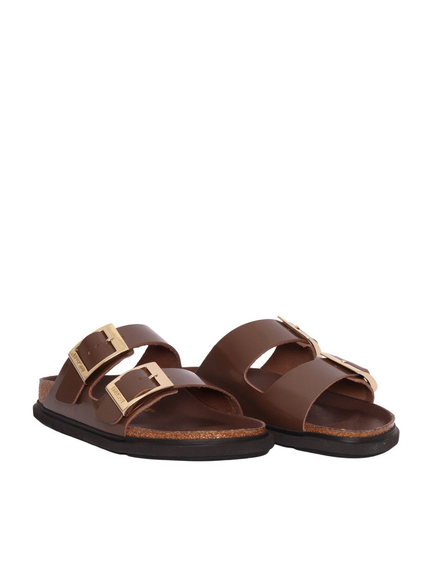 Birkenstock Carafe Arizona Natural Leather Slide Sandal