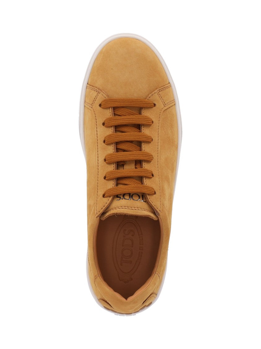 Tod's Nubuck Leather Sneakers With Round Toe