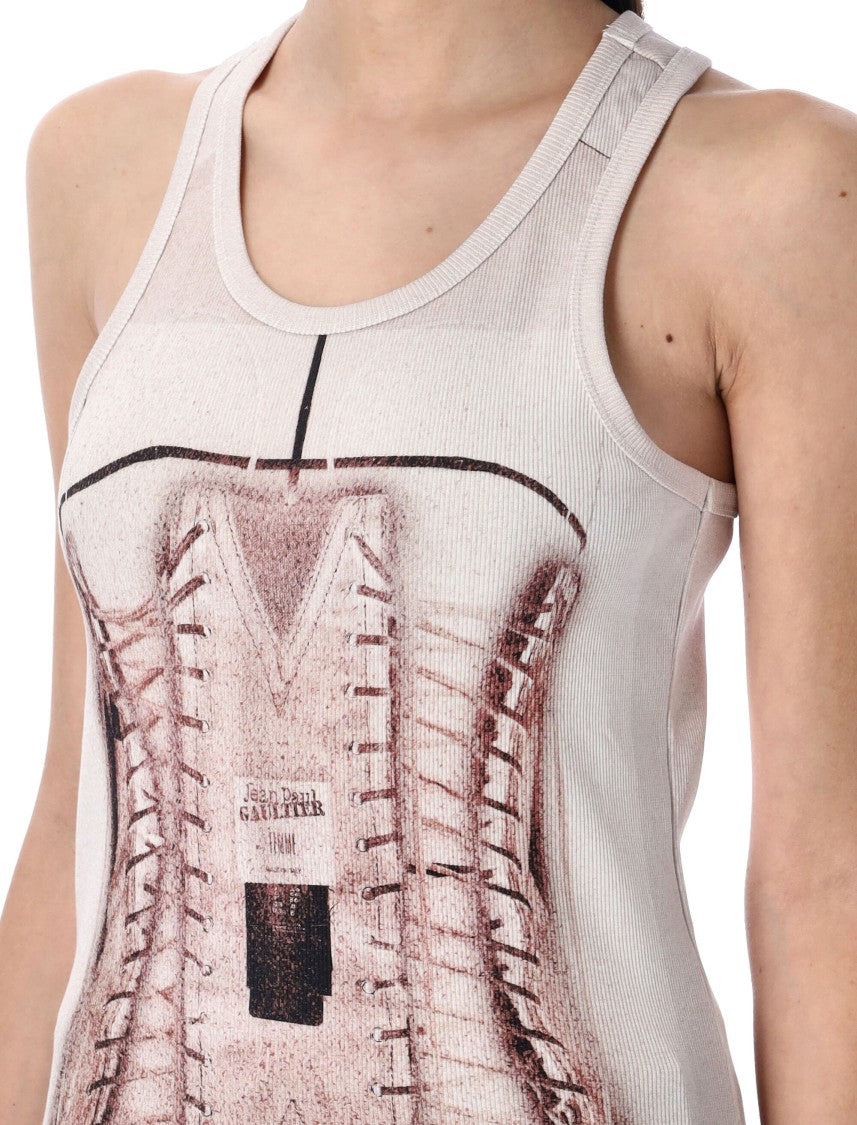 Jean Paul Gaultier Trompe L'oil Corset Tank Top