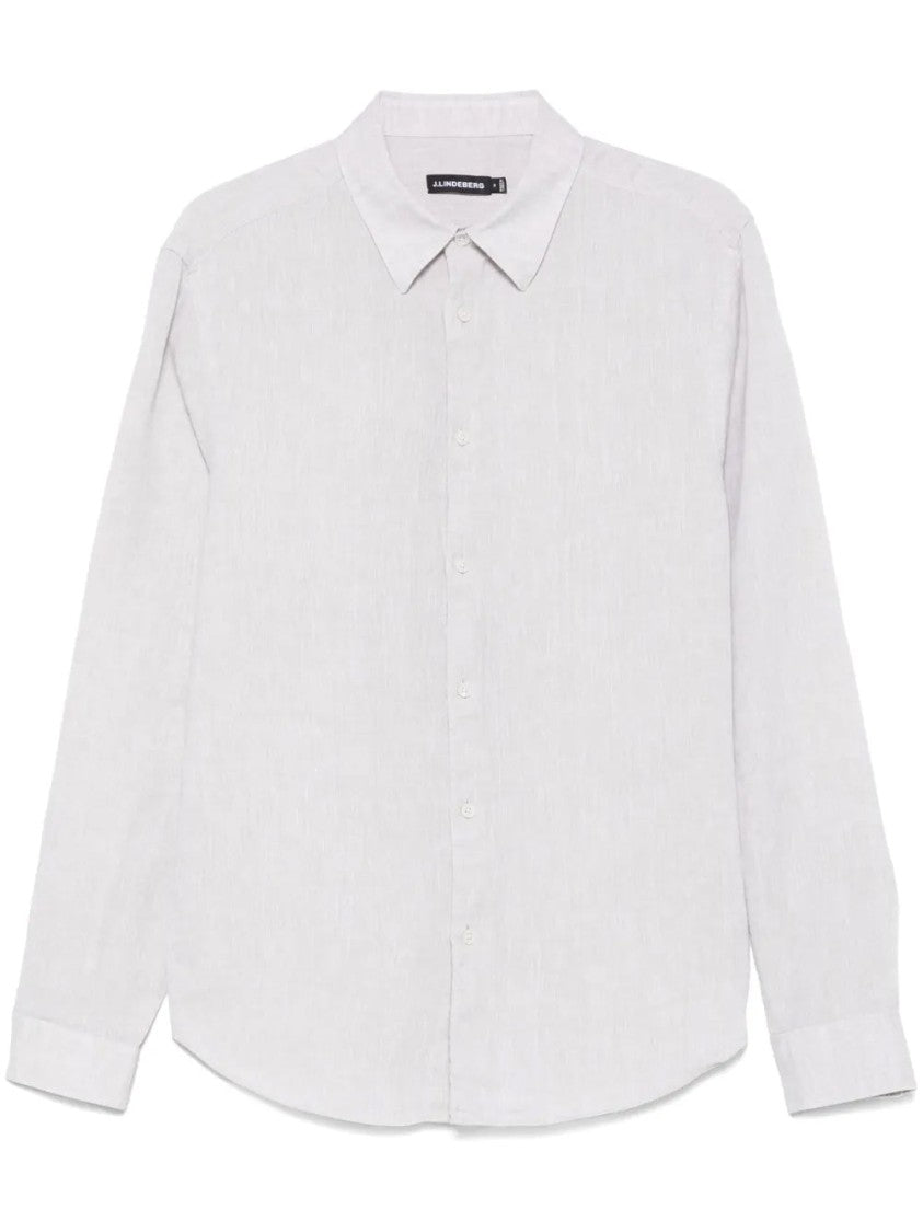 J.Lindeberg Slim Ls Linen Melange Shirt