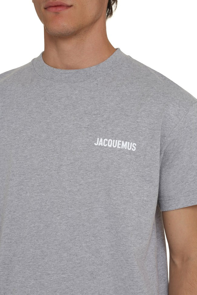 Jacquemus Relaxed-Fit Grey T-Shirt With Signature Logo