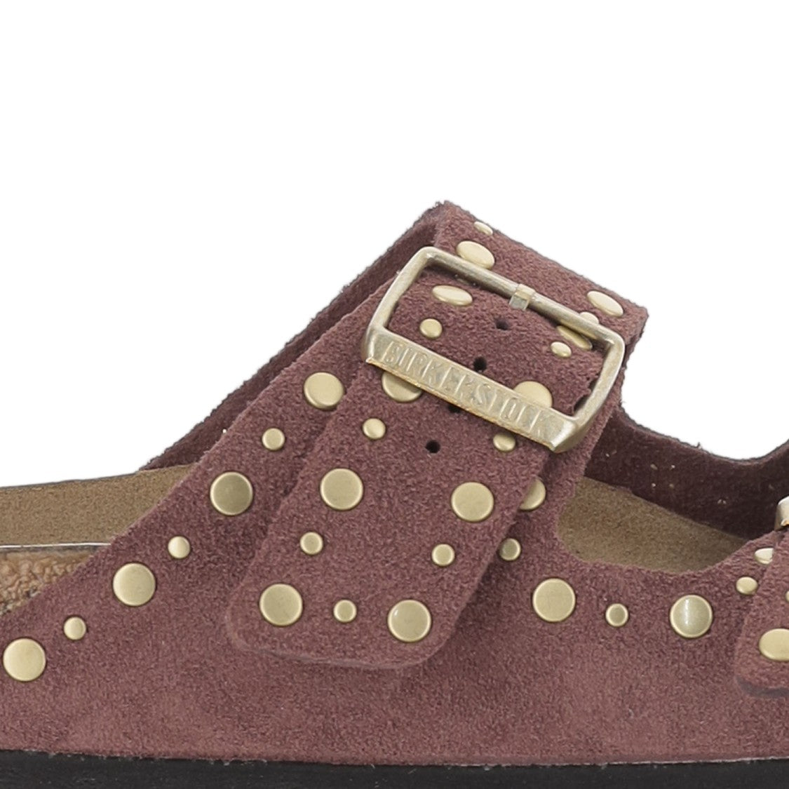 Birkenstock Arizona Rivet Suede Sandals With Adjustable Buckled Straps