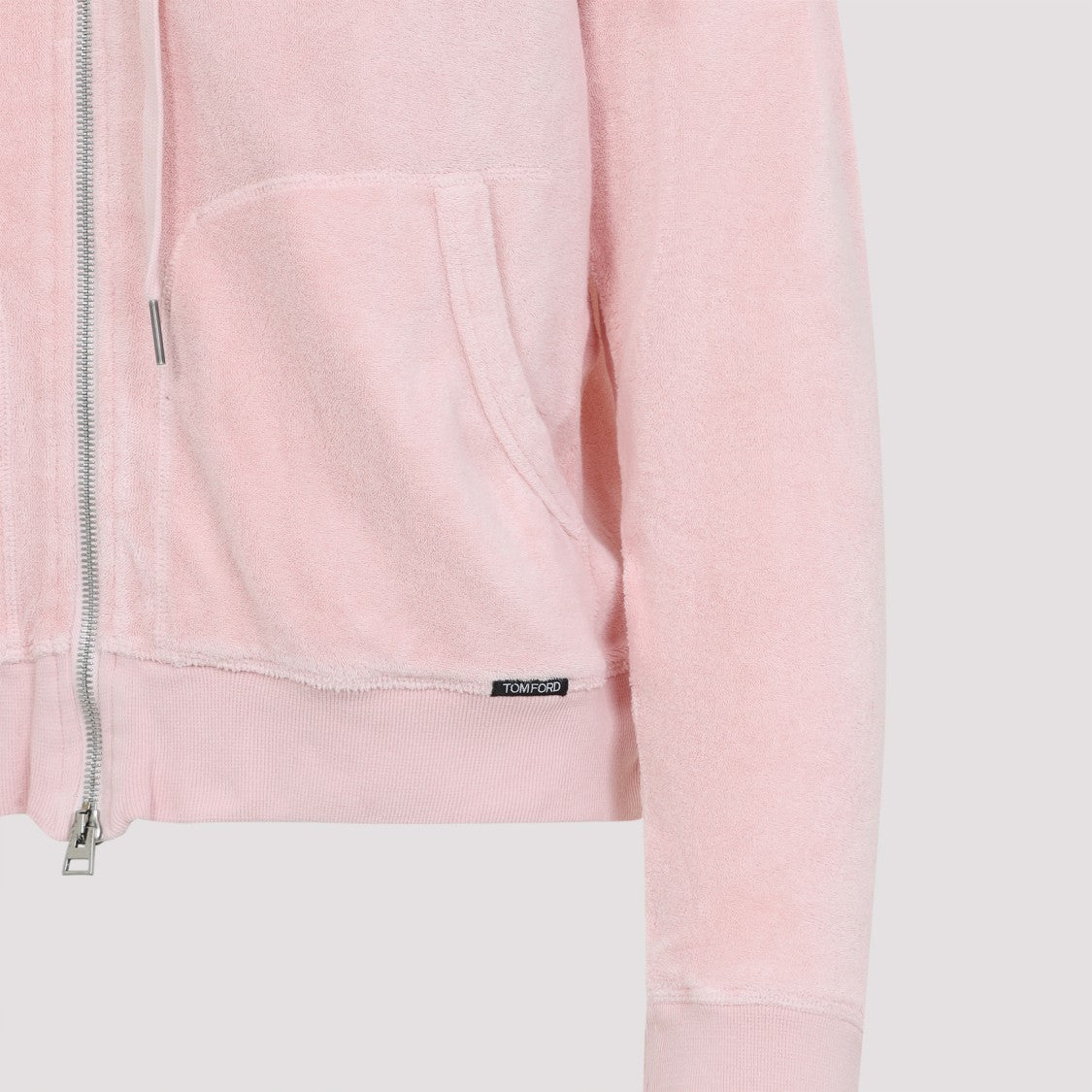 Tom Ford Pink Cotton Towelling Hoodie