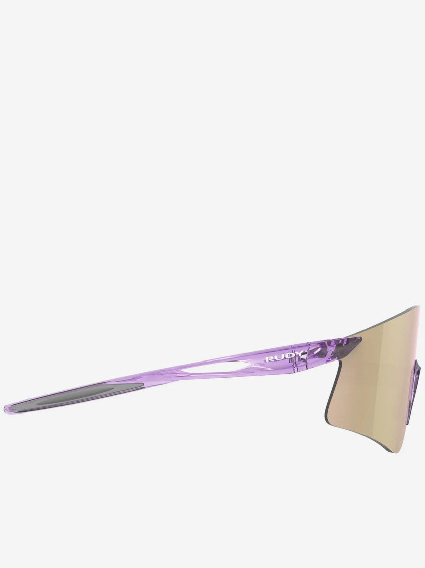 Rudy Project Translucent Purple Wraparound Sunglasses With Pink Reflective Tint