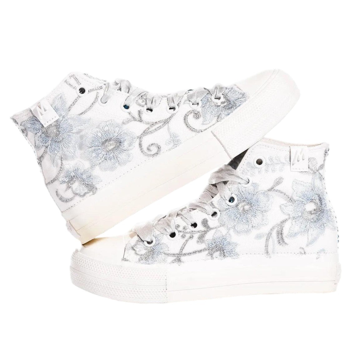 Mimanera Embroidered High-Top Platform Sneakers