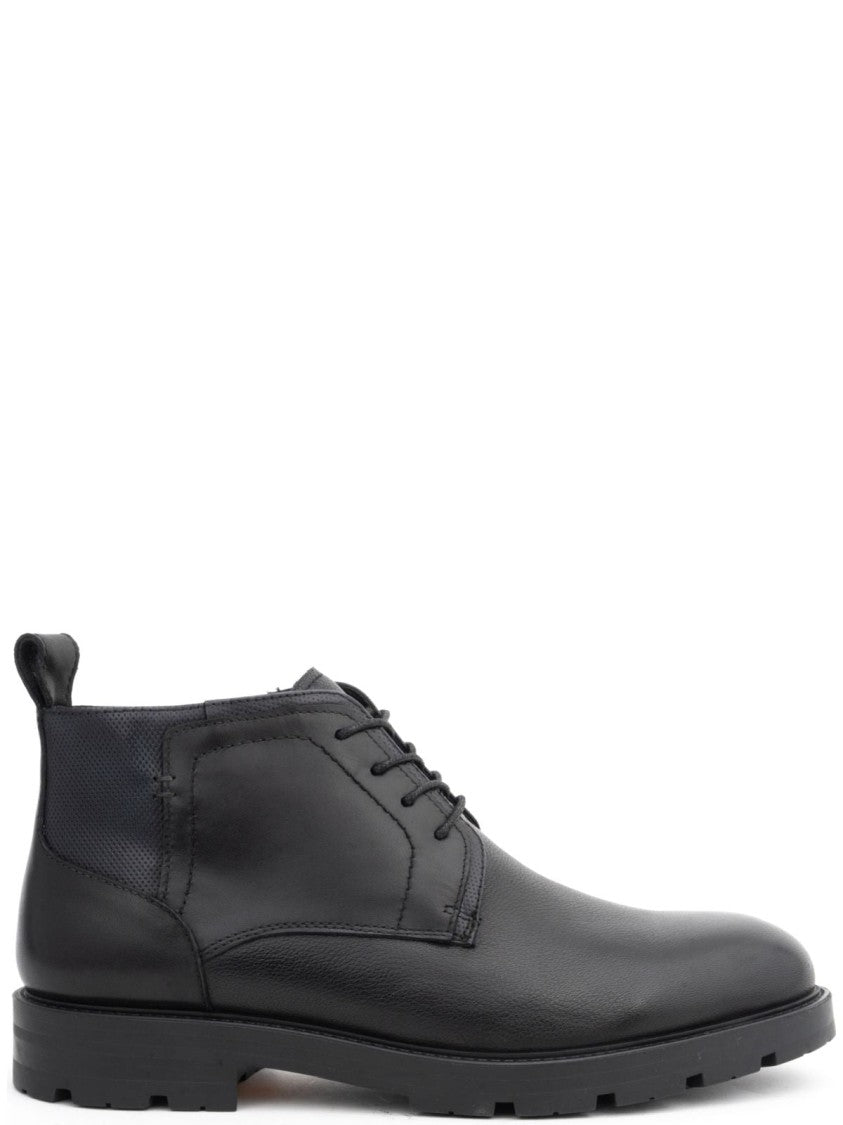 La Conte Casual Closed Ankle Boots With Smooth Leather