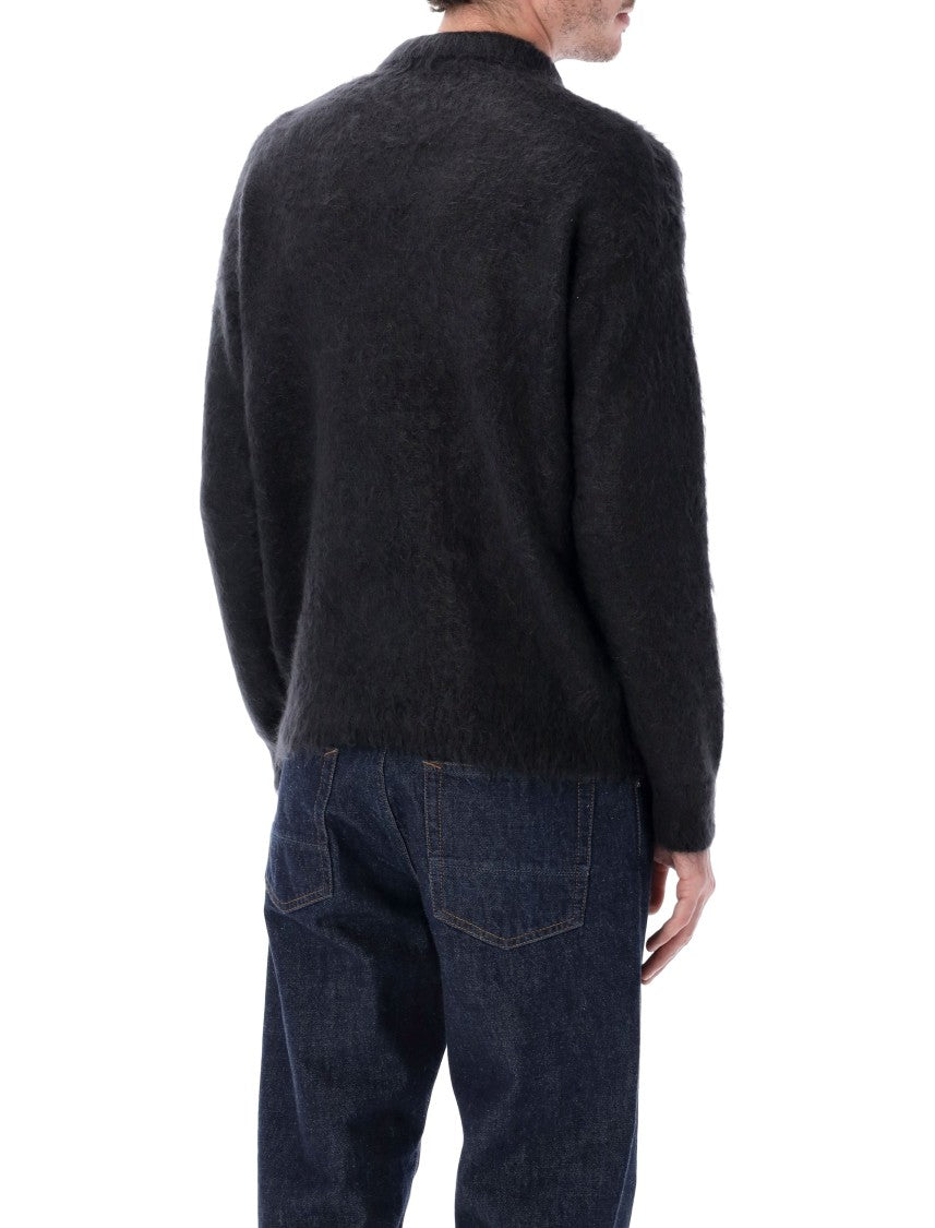 Auralee Brushed Super Kid Mohair Knit Relaxed Polo