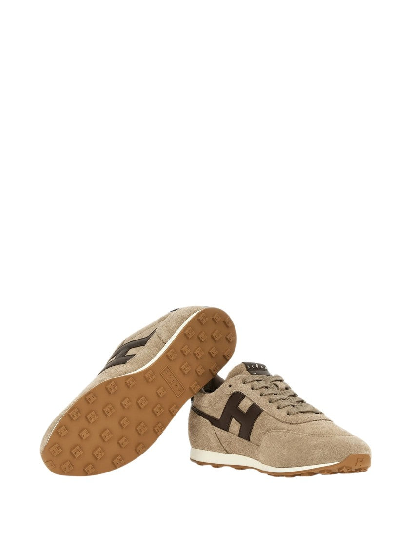 Hogan Suede Minimalist Logo Athletic Sneakers