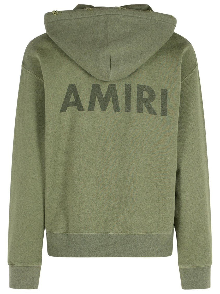 Amiri Stencil' Green Cotton Sweatshirt