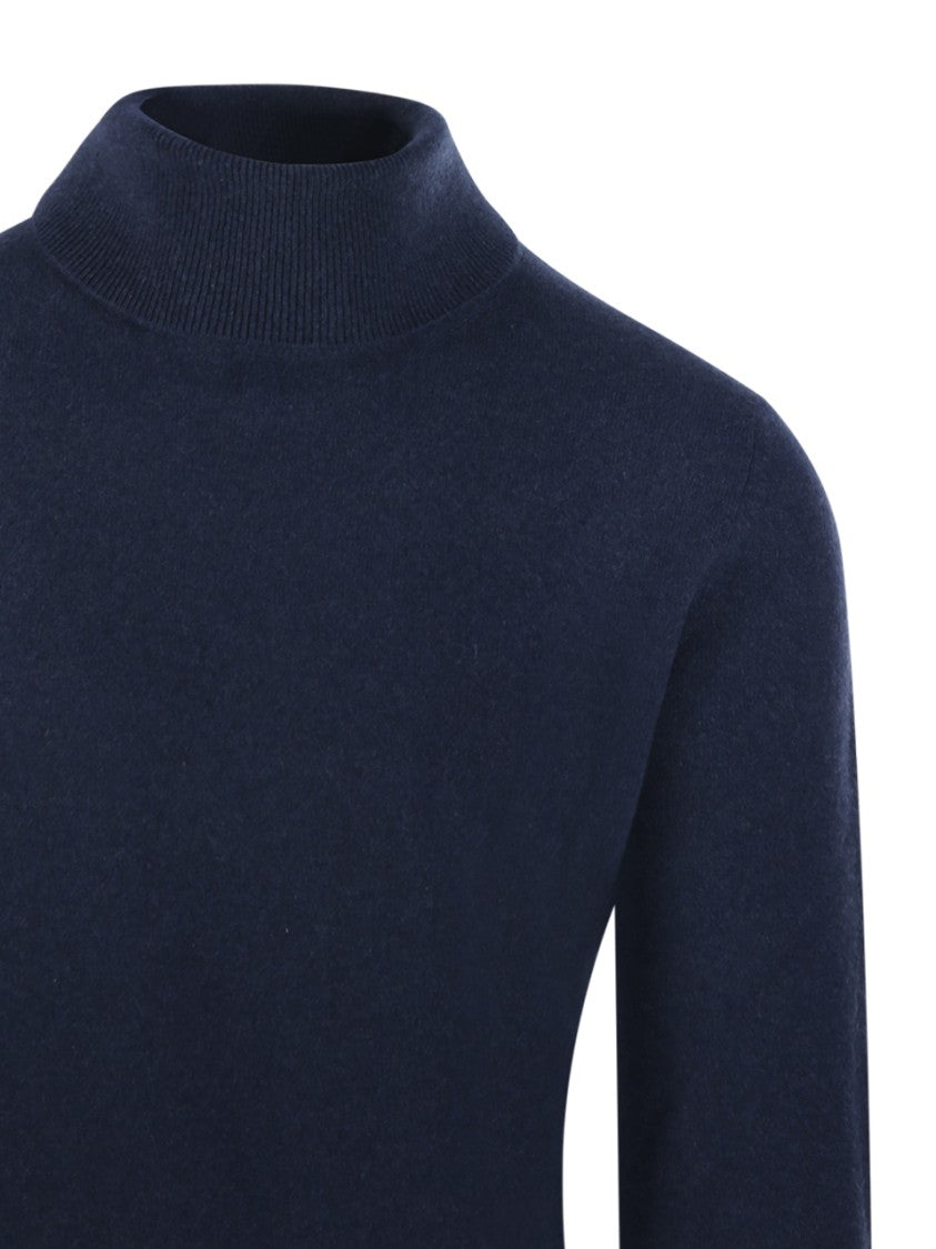 Altea Tailored Black Cashmere Turtleneck Sweater