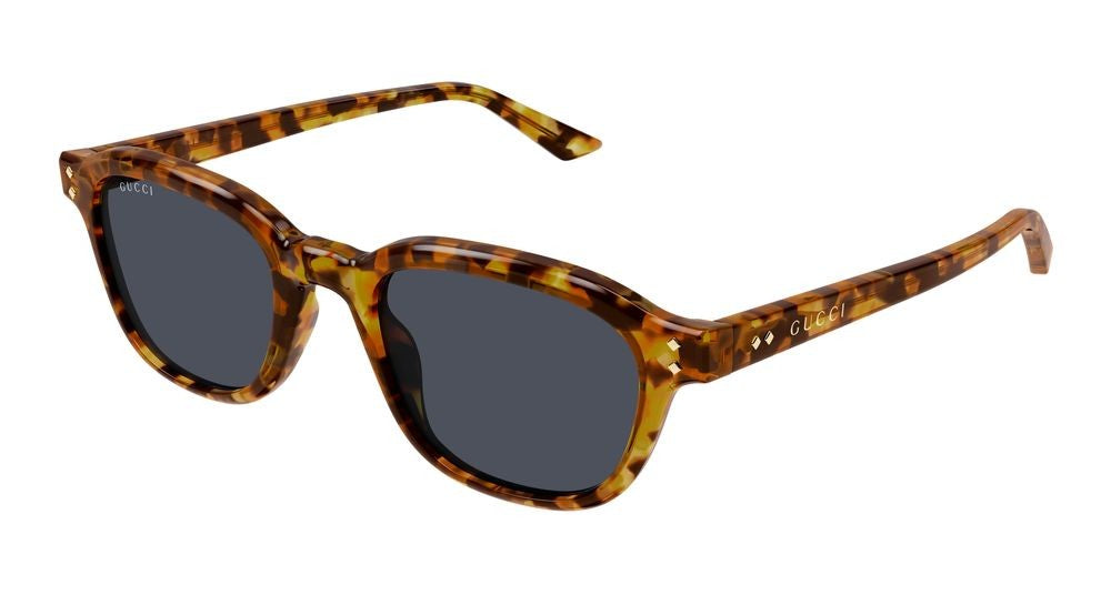 Gucci Havana Classic Rounded Tortoiseshell Frame Sunglasses