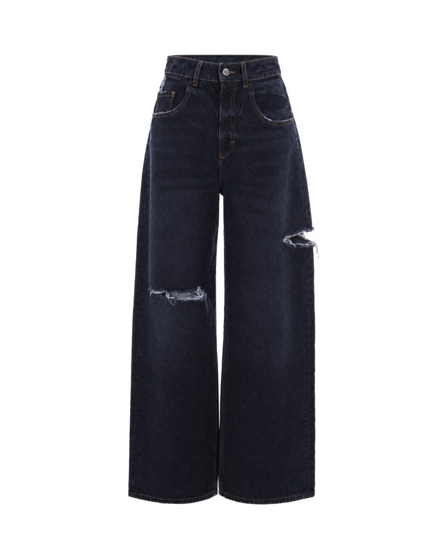 Icon Denim Noir Poppy Dark Wash Wide-Leg Denim Jeans