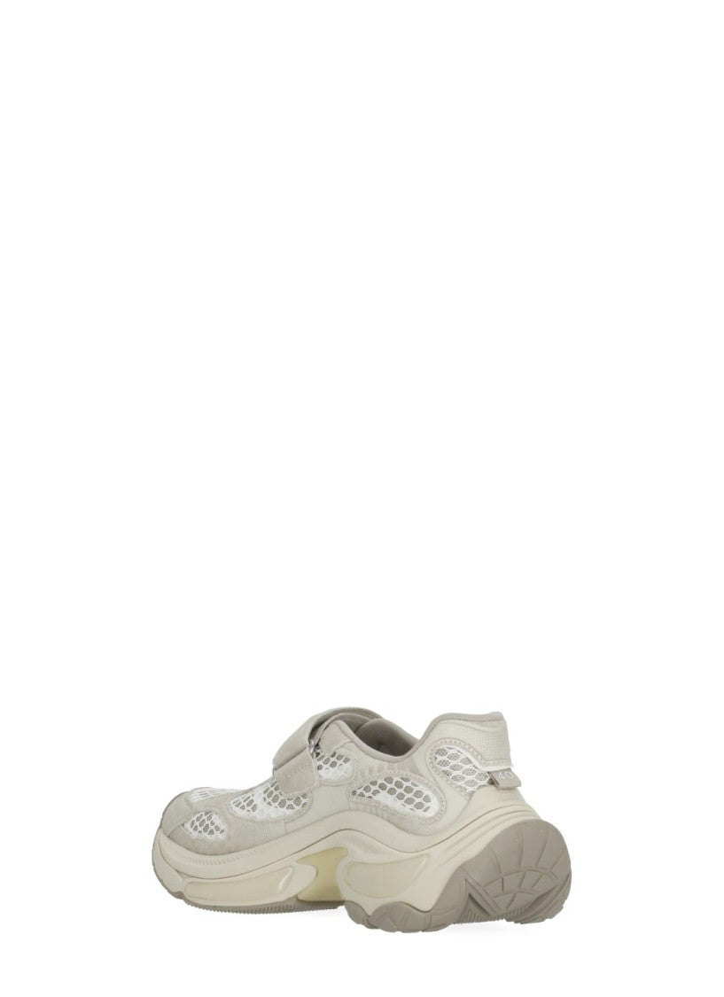 Ash Beige Drake Mesh Details Sneakers
