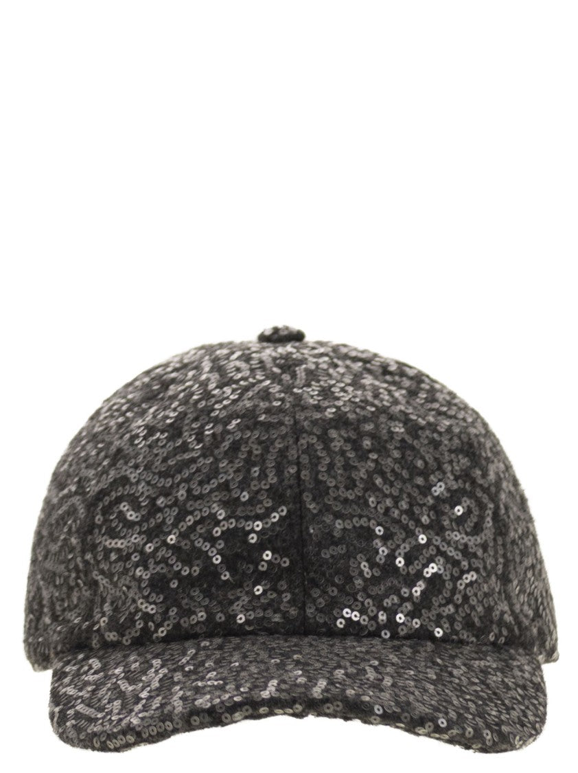 Peserico Sequinned Baseball Cap
