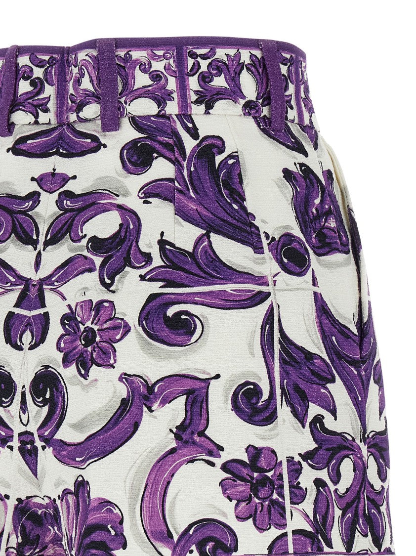 Dolce & Gabbana 'Maiolica' Print Bermuda Shorts